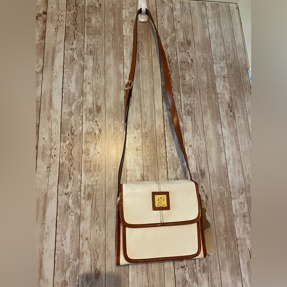 Vintage Chenson Bag with tags, brown / cream square crossbody purse retro - Picture 1 of 12